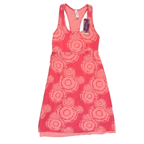 NEW Soybu Women's Medium Layered Hem Racerback Pink Soft Stretch Causal Dress - Picture 1 of 4